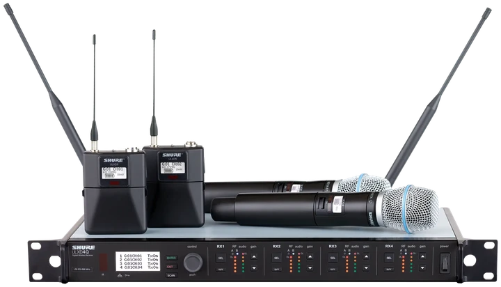 Shure ULXD Quad + ULXD 2 Beta 58 / ULXD 1 Beltpack